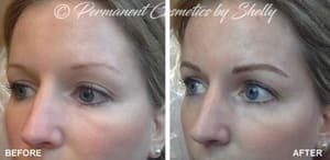 Eyebrow Tattoo result by Permanent Cosmetics & Microblading by Shelly in Hartland, WI