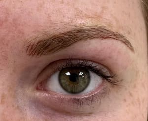 Eyebrow Tattoo result by Permanent Cosmetics & Salon by Staci in Mankato, MN