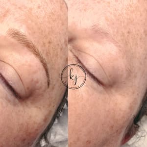 Eyebrow Tattoo result by Permanent Cosmetics Studio By Kristen Jenkins in Jacksonville, IL