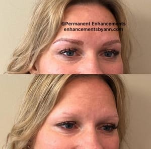 Eyebrow Tattoo result by Permanent Enhancements By Ann in Solon, OH