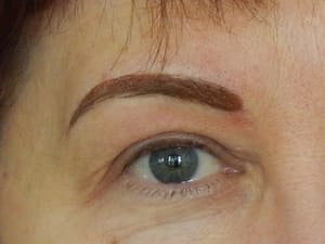 Eyebrow Tattoo result by Permanent Facial Makeup by Judy in Marvin, NC