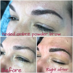 Eyebrow Tattoo result by Permanent Makeup and Lash Extensions by Tanya Jerome in Coeur D Alene, ID