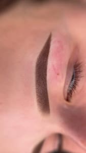 Eyebrow Tattoo result by Permanent MakeUp by face maker Iryna Piddubna in Park Ridge, IL