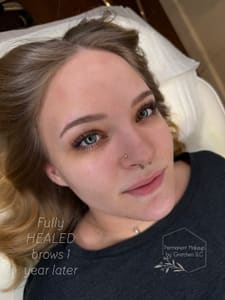 Eyebrow Tattoo result by Permanent Makeup by Gretchen LLC in Scott Depot, WV