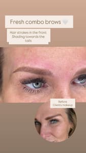 Eyebrow Tattoo result by Permanent Makeup By Jade in Louisville, KY