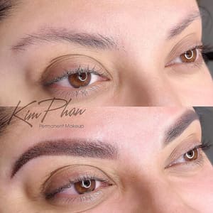 Eyebrow Tattoo result by Permanent Makeup by Kim Phan in Houston, TX