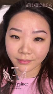 Eyebrow Tattoo result by Permanent Makeup by Kim Phan in Houston, TX