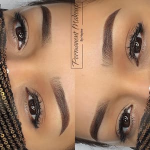 Eyebrow Tattoo result by Permanent Makeup by Kim Phan in Houston, TX