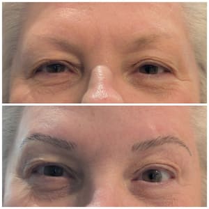 Eyebrow Tattoo result by Permanent Makeup by Oksana LLC in Greenville, NC