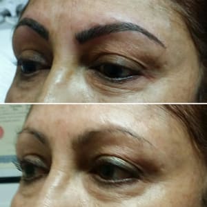 Eyebrow Tattoo result by Permanent Makeup Centecentro de maquillaje Permanente and skin care r in El Monte, CA