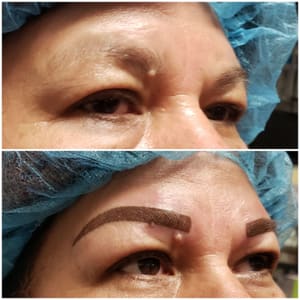 Eyebrow Tattoo result by Permanent Makeup Centecentro de maquillaje Permanente and skin care r in El Monte, CA
