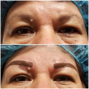 Eyebrow Tattoo result by Permanent Makeup Centecentro de maquillaje Permanente and skin care r in El Monte, CA