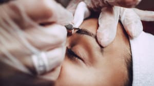 Eyebrow Tattoo result by Permanent Makeup Courses ON SPA Academy in Kenosha, WI