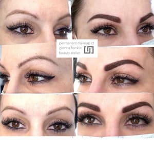 Eyebrow Tattoo result by permanent makeup ct/glenna franklin beauty atelier in Madison, CT