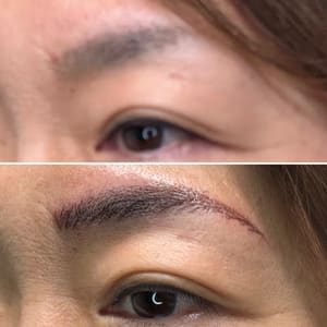 Eyebrow Tattoo result by Permanent Makeup Madison by Kay in Madison, WI