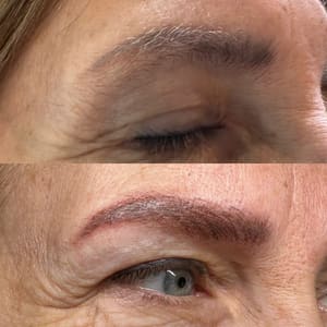Eyebrow Tattoo result by Permanent Makeup Madison by Kay in Madison, WI