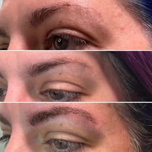 Eyebrow Tattoo result by Permanent Makeup Madison by Kay in Madison, WI