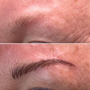 Eyebrow Tattoo result by Permanent Makeup Madison by Kay in Madison, WI