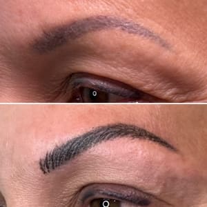 Eyebrow Tattoo result by Permanent Makeup Madison by Kay in Madison, WI