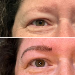 Eyebrow Tattoo result by Permanent Makeup Madison by Kay in Madison, WI