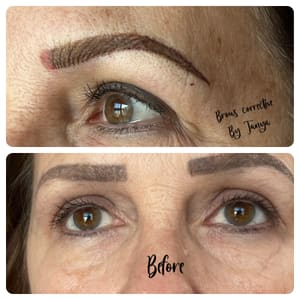 Eyebrow Tattoo result by Permanent Makeup & Skincare by Tanya in Palm Desert, CA