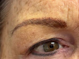 Eyebrow Tattoo result by Permanent Makeup Studio in Blue Jay, CA