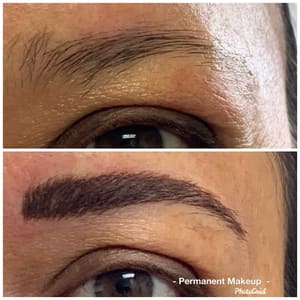 Eyebrow Tattoo result by Permanent Makeup Studio in Blue Jay, CA