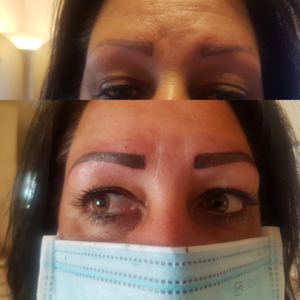 Eyebrow Tattoo result by Permanently Beautiful Solutions in Lancaster, CA