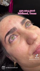 Eyebrow Tattoo result by Phd. Brows Boutique in Midland, TX