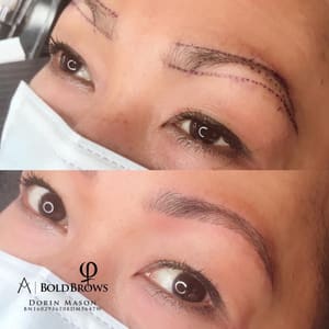 Eyebrow Tattoo result by Phi Maker Loft Lash & Brow in Clarksville, MD