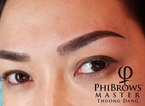 Eyebrow Tattoo result by PhiAcademy in USA in Fresno, CA