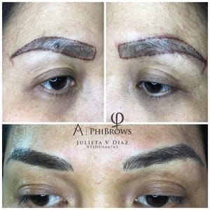 Eyebrow Tattoo result by PhiBrows Elite in Williamsburg, VA