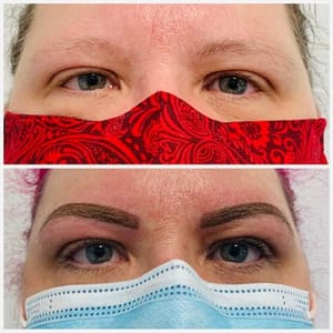 Eyebrow Tattoo result by Phyllis Scherer - Permanent Makeup Studio 80 LLC in Lebanon, OR