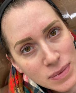 Eyebrow Tattoo result by Pinup Ink by Kati in Milwaukee, WI