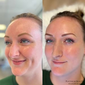 Eyebrow Tattoo result by Platinum Beauty Esthetics in Rocklin, CA