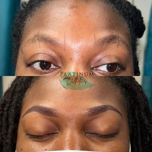Eyebrow Tattoo result by Platinum Esthetics in Chesapeake, VA