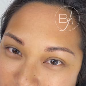 Eyebrow Tattoo result by Pluma Glam Studio in Encinitas, CA