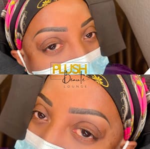 Eyebrow Tattoo result by Plush Beautè Lounge in Fontana, CA