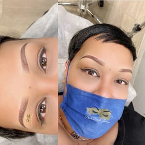 Eyebrow Tattoo result by Plush Beautè Lounge in Fontana, CA