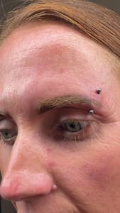 Eyebrow Tattoo result by PMU and Piercings @ Skin & Tonic in Helper, UT