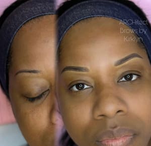 Eyebrow Tattoo result by PMU and Removal by Kirklyn in Tampa, FL