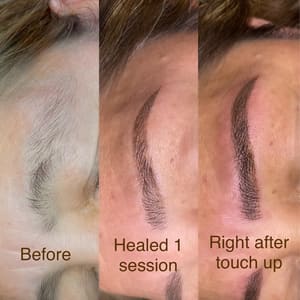 Eyebrow Tattoo result by PMU Artisan in Riverside, CA