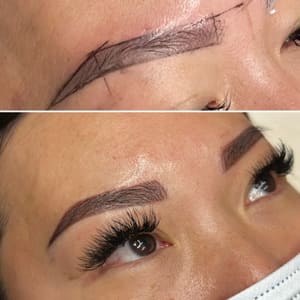 Eyebrow Tattoo result by Pomi B. Brow Studio in Tustin, CA