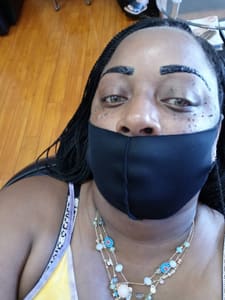 Eyebrow Tattoo result by Pooja Threads & Beauty Salon in Castro Valley, CA