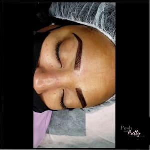 Eyebrow Tattoo result by Posh and Pretty Brow Bar in Houston, TX