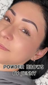 Eyebrow Tattoo result by Powder Brows by Jenny_Microblading_Permanent make up in Schertz, TX