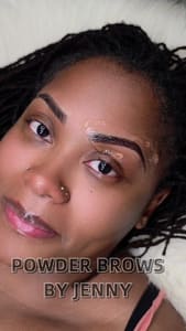 Eyebrow Tattoo result by Powder Brows by Jenny_Microblading_Permanent make up in Schertz, TX