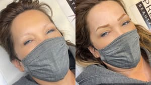Eyebrow Tattoo result by Precision Beauty Studio in Falling Waters, WV