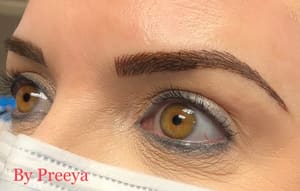Eyebrow Tattoo result by Preeya Permanent Makeup & Eyebrow Microblading in Raleigh, NC