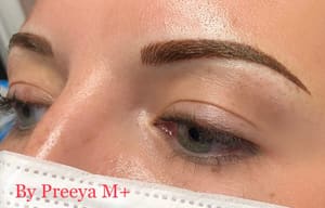 Eyebrow Tattoo result by Preeya Permanent Makeup & Eyebrow Microblading in Raleigh, NC